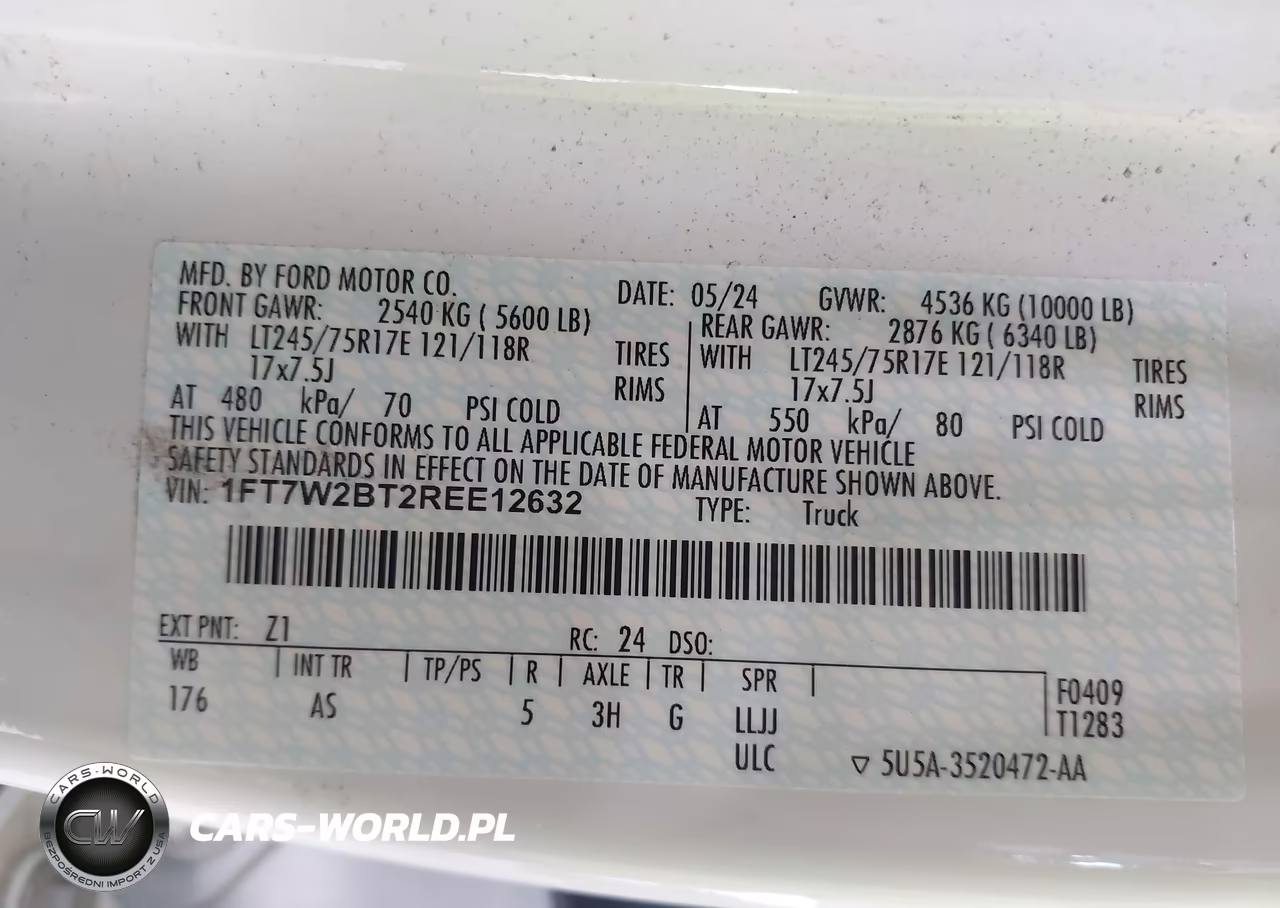 2024 Ford F-250 Xl VIN:1FT7W2BT2REE12632 - 9