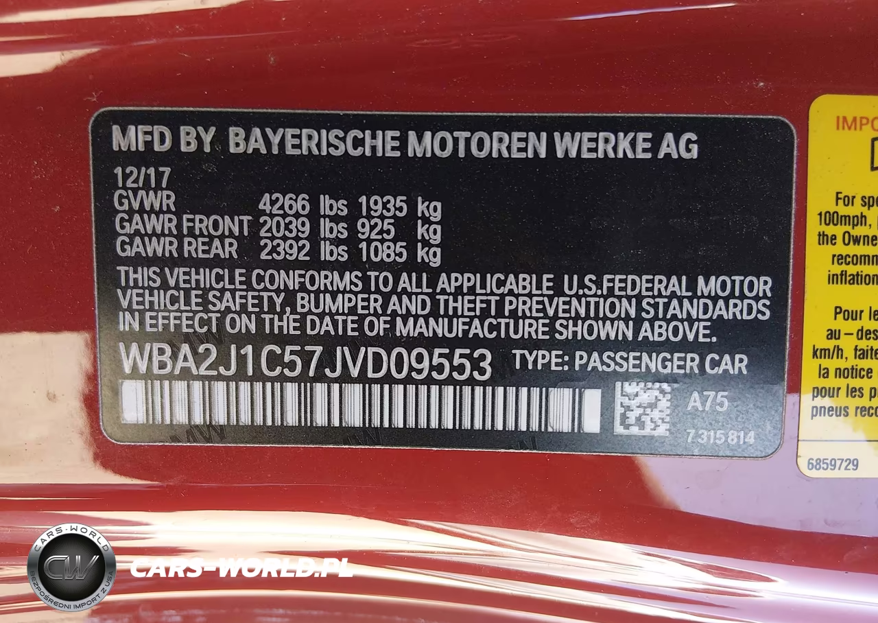 2018 BMW 230I VIN:WBA2J1C57JVD09553 - 9