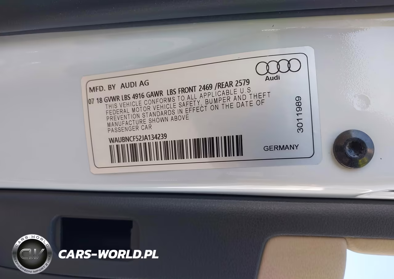 2018 Audi A5 Sportback Premium Plus VIN:WAUBNCF52JA134239 - 9