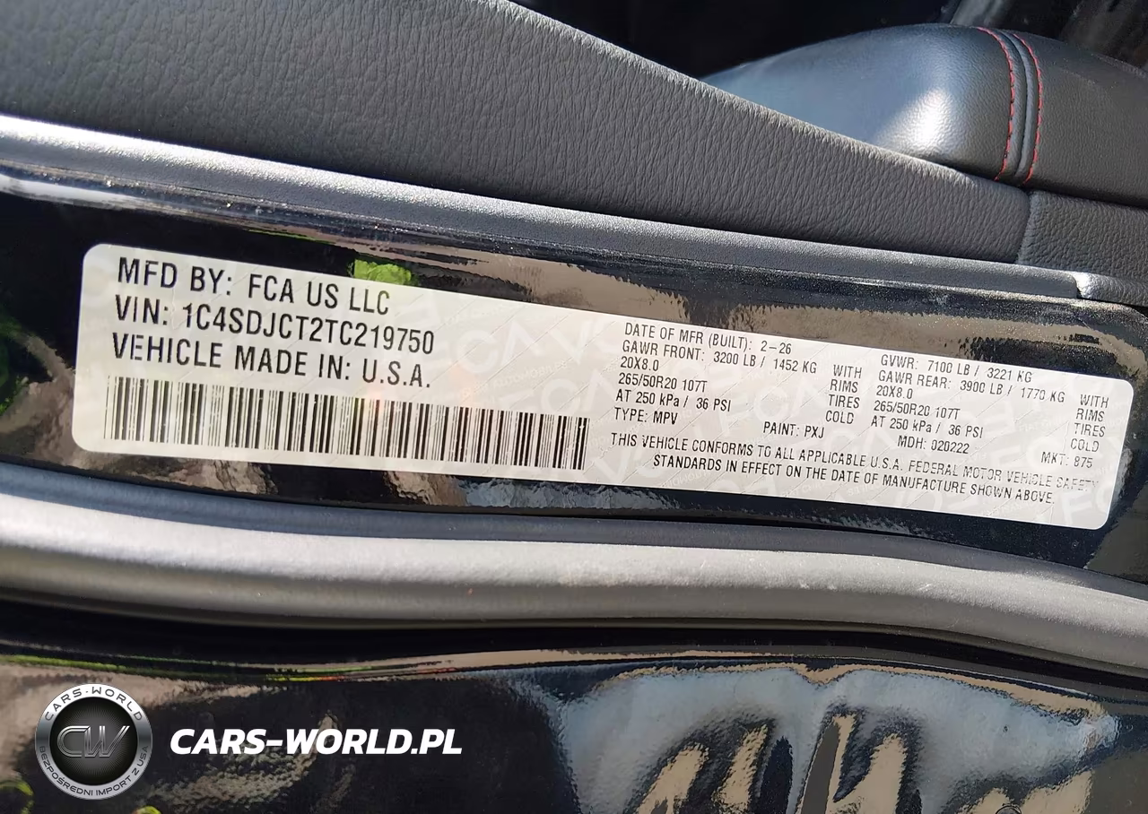 2026 Dodge Durango Gt Awd Hemi??V8 VIN:1C4SDJCT2TC219750 - 9