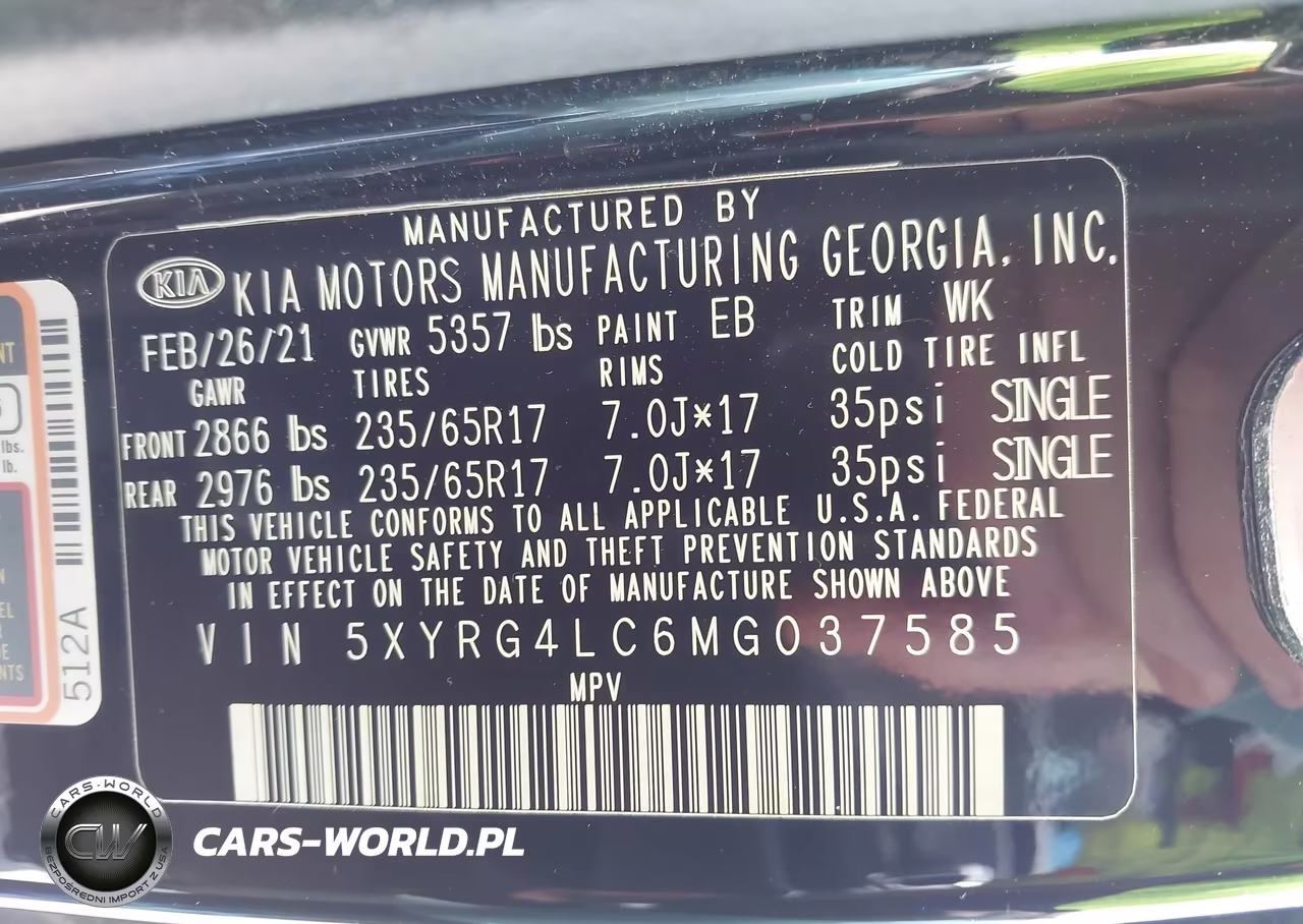 2021 Kia Sorento Lx VIN:5XYRG4LC6MG037585 - 9