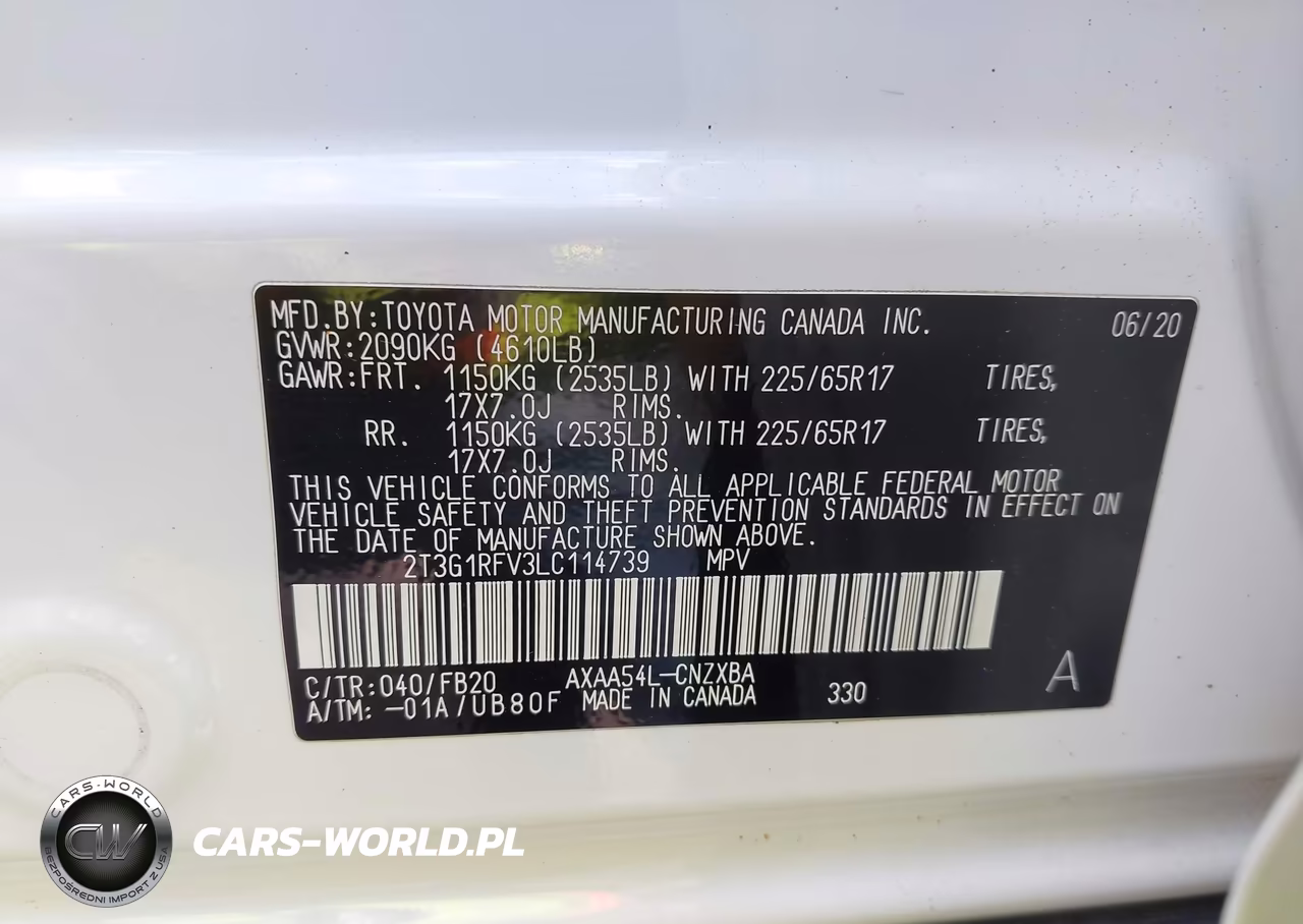 2020 Toyota Rav4 Le VIN:2T3G1RFV3LC114739 - 9