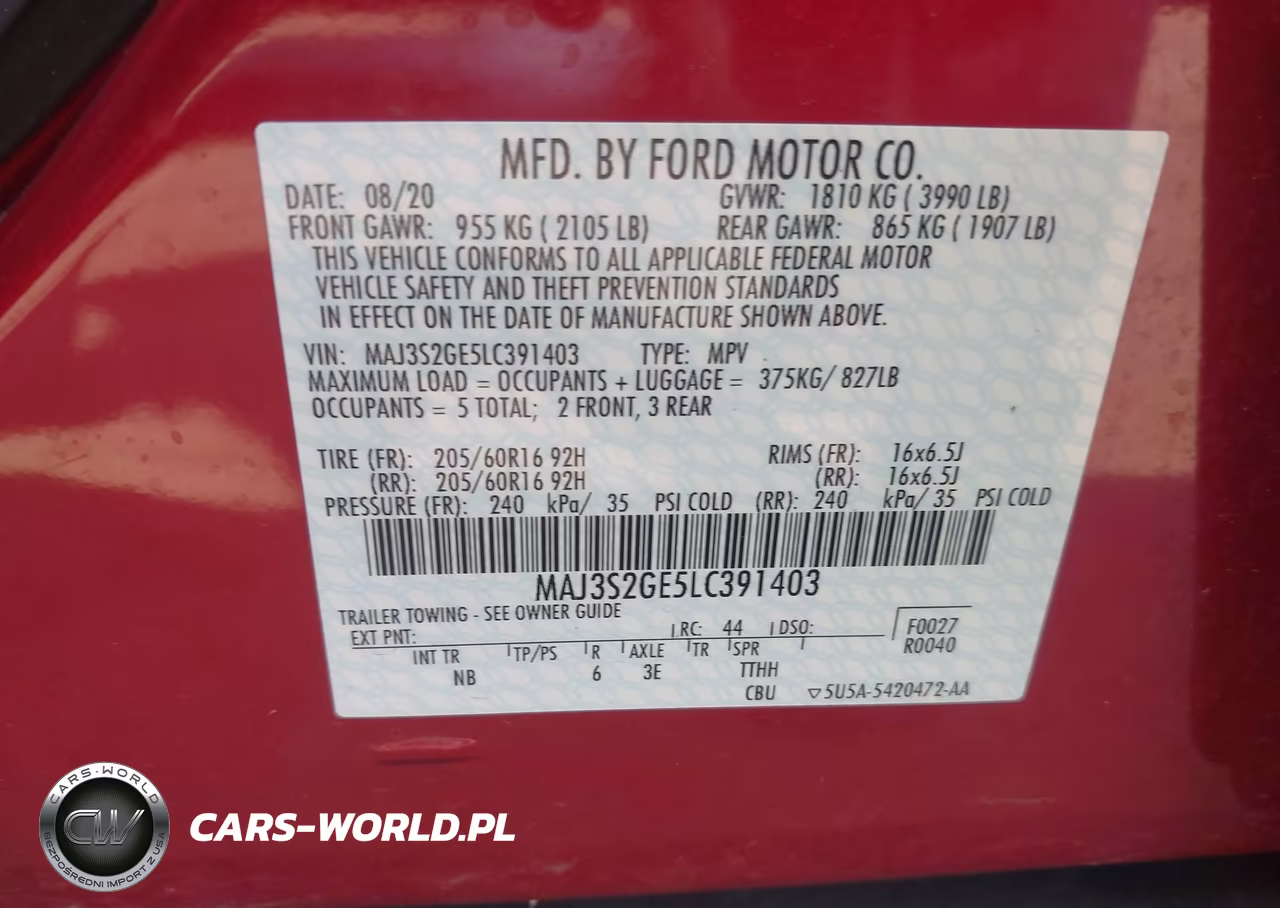 2020 Ford Ecosport Se VIN:MAJ3S2GE5LC391403 - 9
