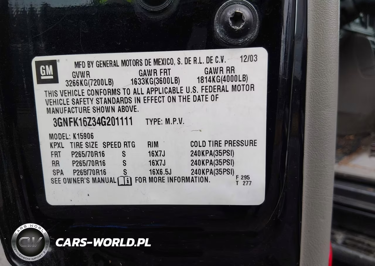 2004 Chevrolet Suburban 1500 Lt VIN:3GNFK16Z34G201111 - 9