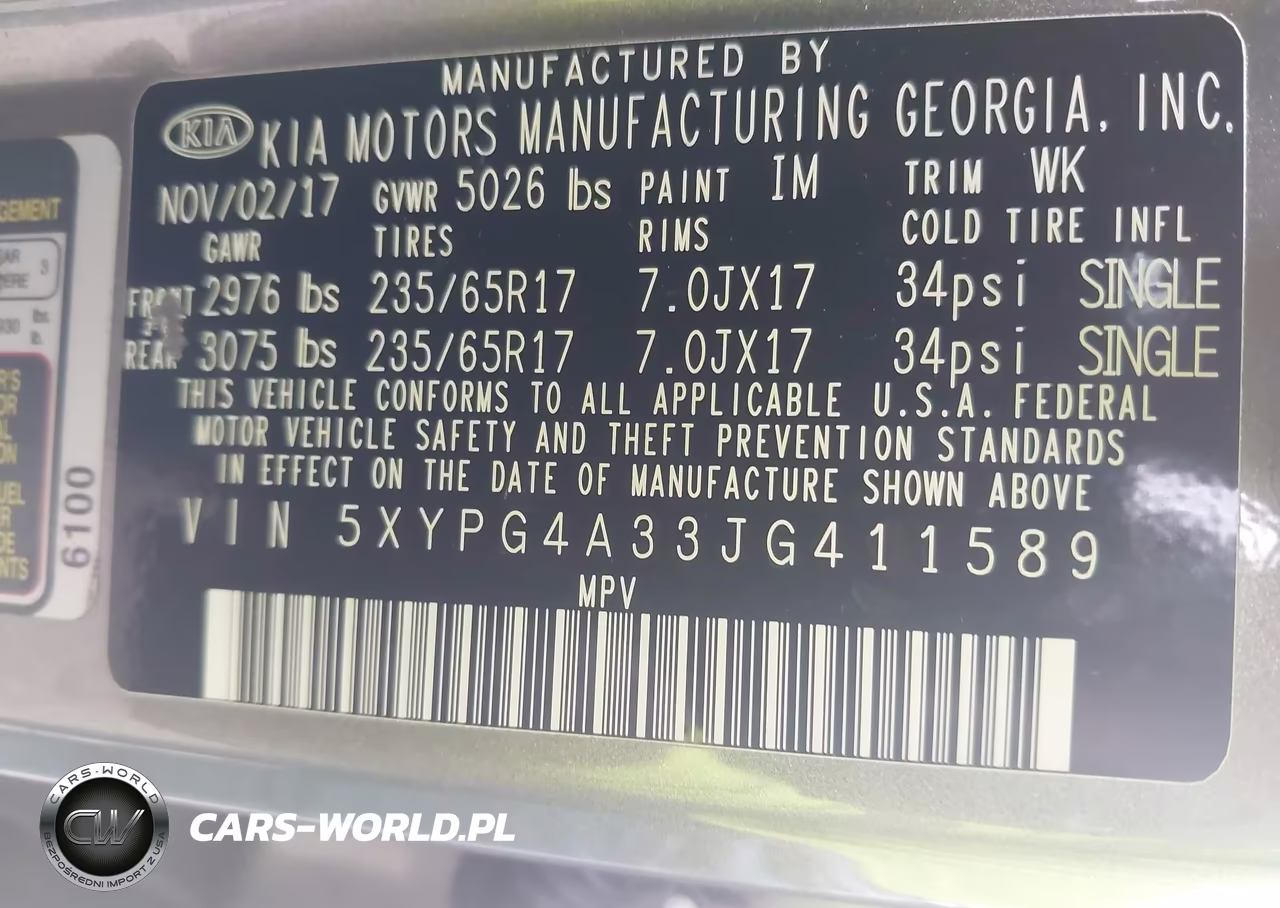 2018 Kia Sorento 2.4L Lx VIN:5XYPG4A33JG411589 - 9