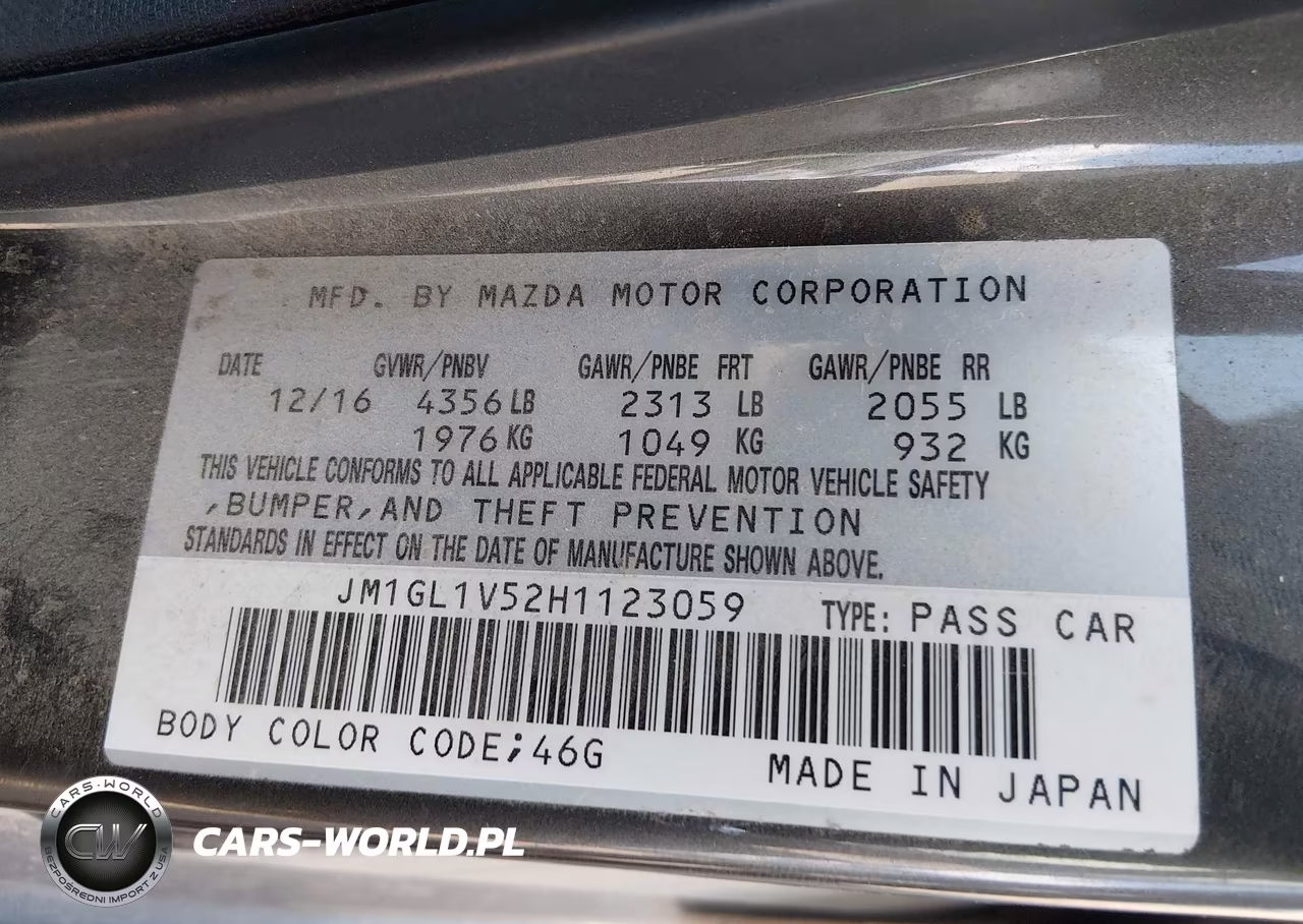 2017 Mazda Mazda6 Touring VIN:JM1GL1V52H1123059 - 9