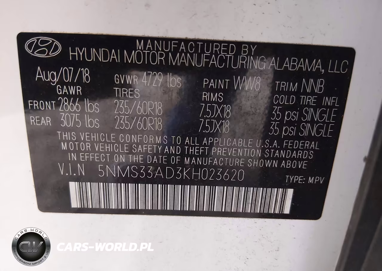 2019 Hyundai Santa Fe Sel Plus VIN:5NMS33AD3KH023620 - 9