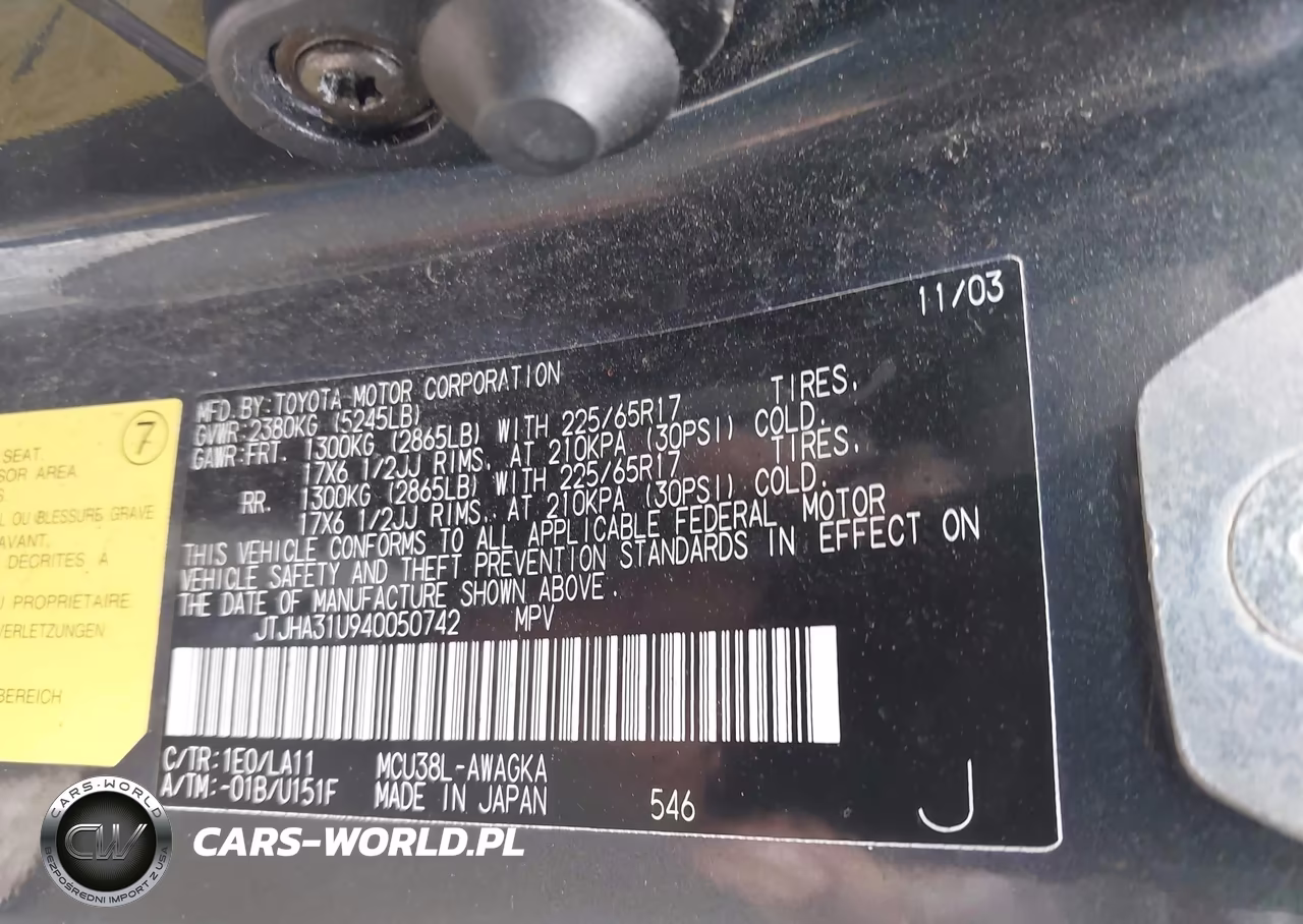 2004 Lexus Rx 330 VIN:JTJHA31U940050742 - 9
