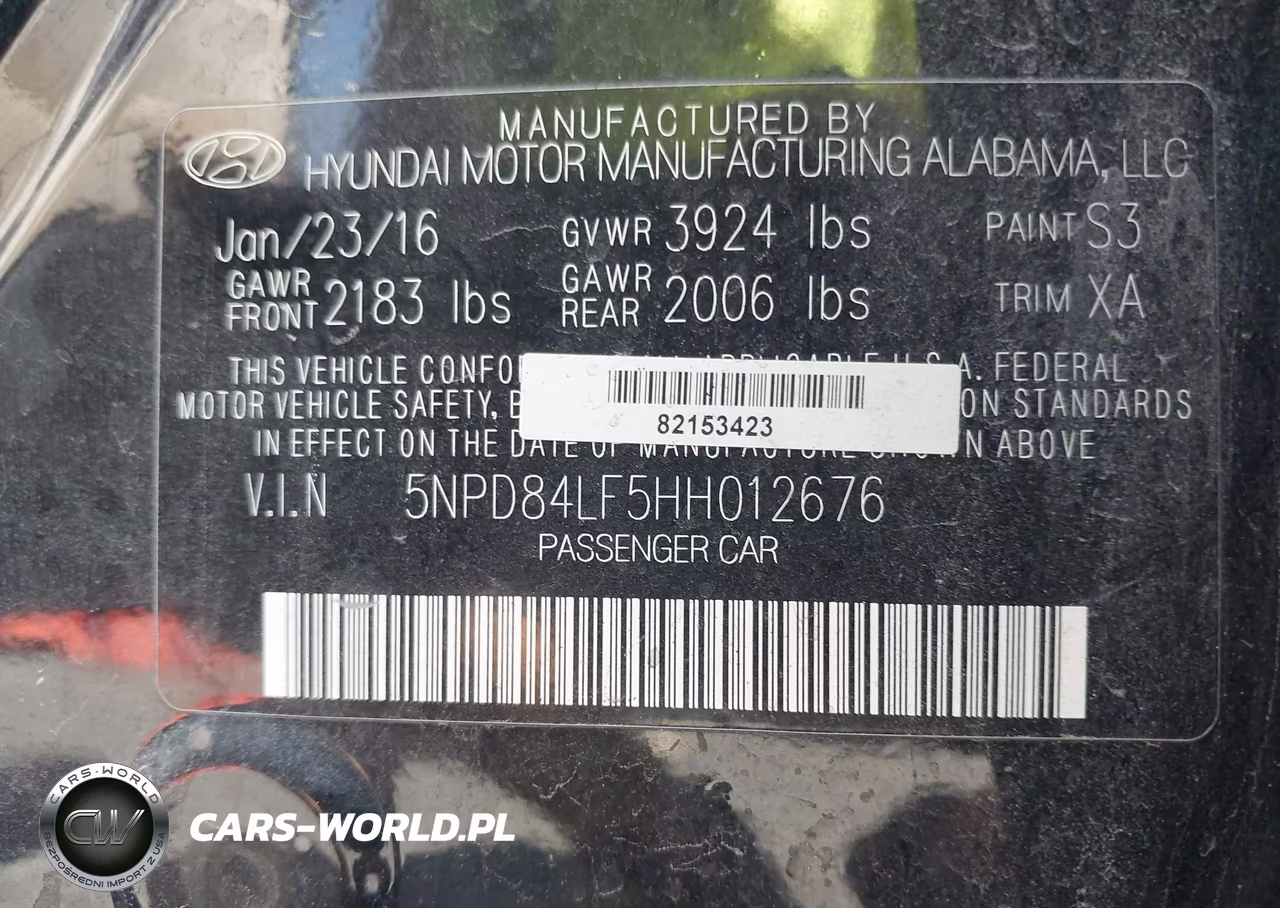 2017 Hyundai Elantra Se VIN:5NPD84LF5HH012676 - 9