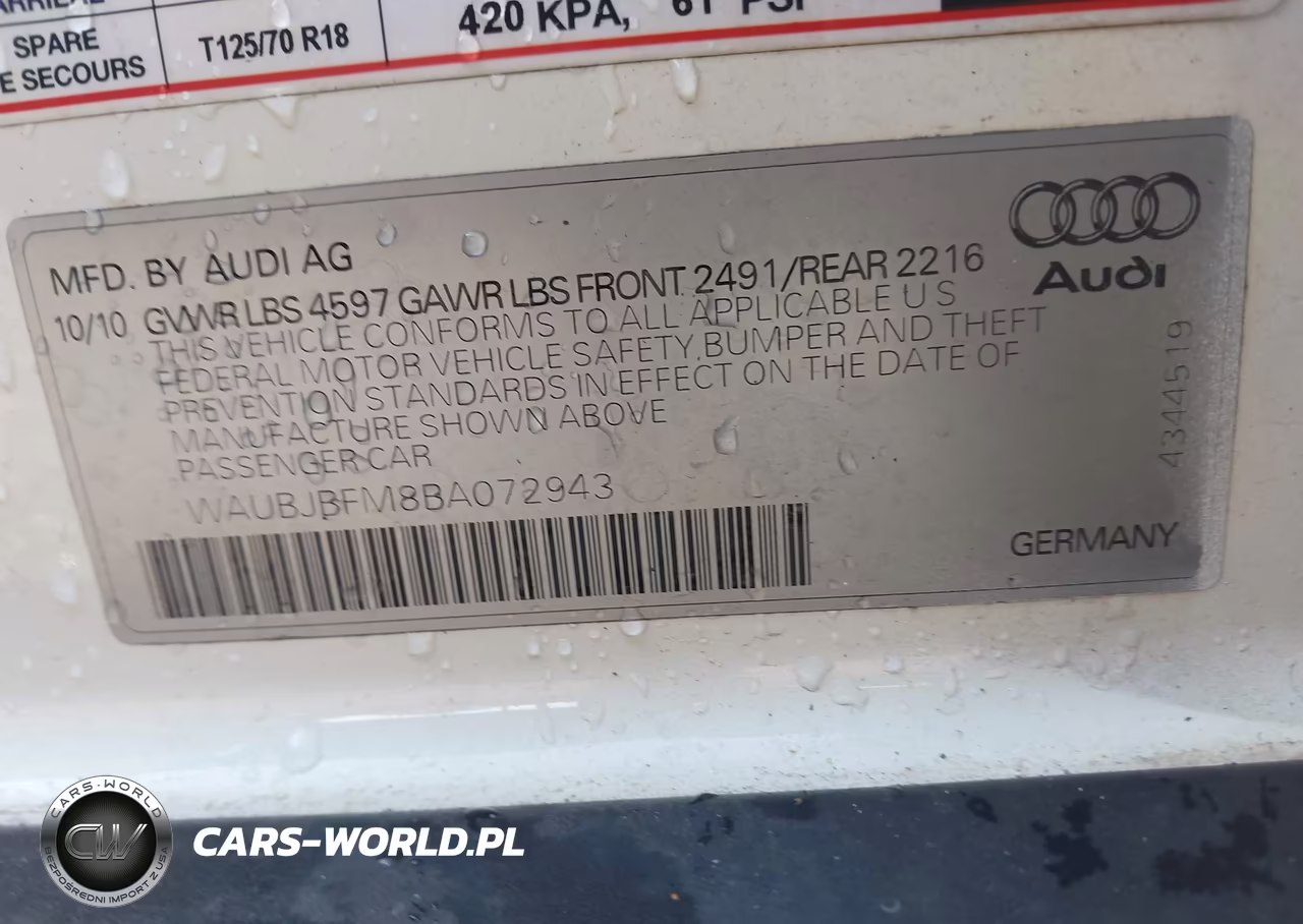 2011 Audi A3 2.0 Tdi Premium VIN:WAUBJBFM8BA072943 - 9