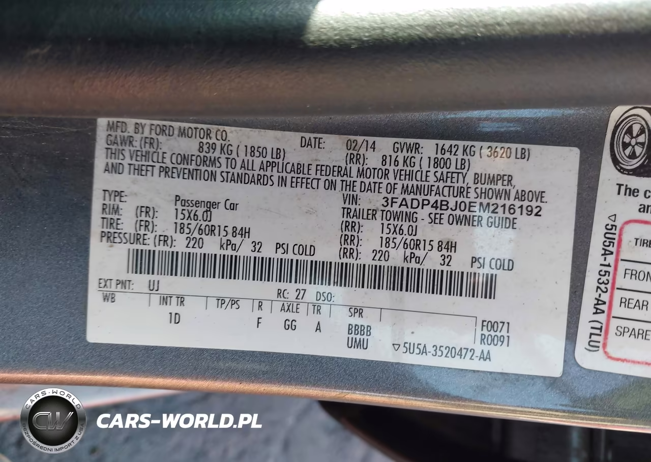 2014 Ford Fiesta Se VIN:3FADP4BJ0EM216192 - 9