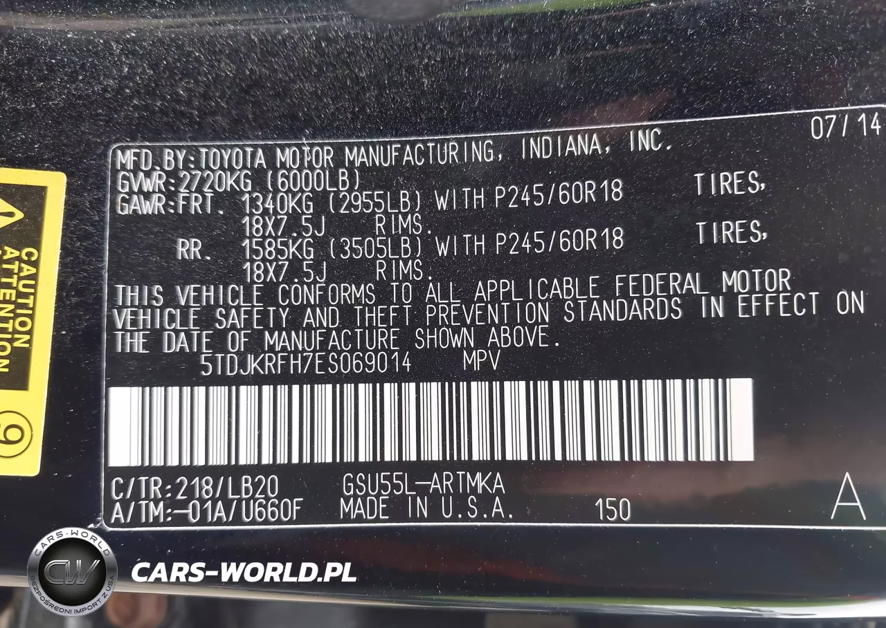 2014 Toyota Highlander Xle V6 VIN:5TDJKRFH7ES069014 - 9