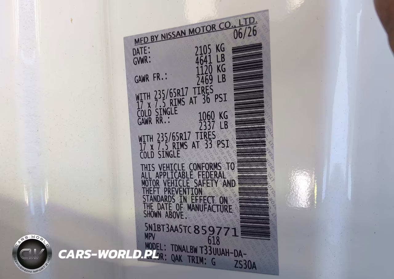 2026 Nissan Rogue S VIN:5N1BT3AA5TC859771 - 9