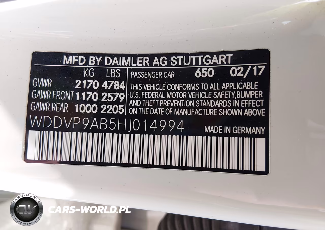 2017 Mercedes-Benz B 250E VIN:WDDVP9AB5HJ014994 - 9