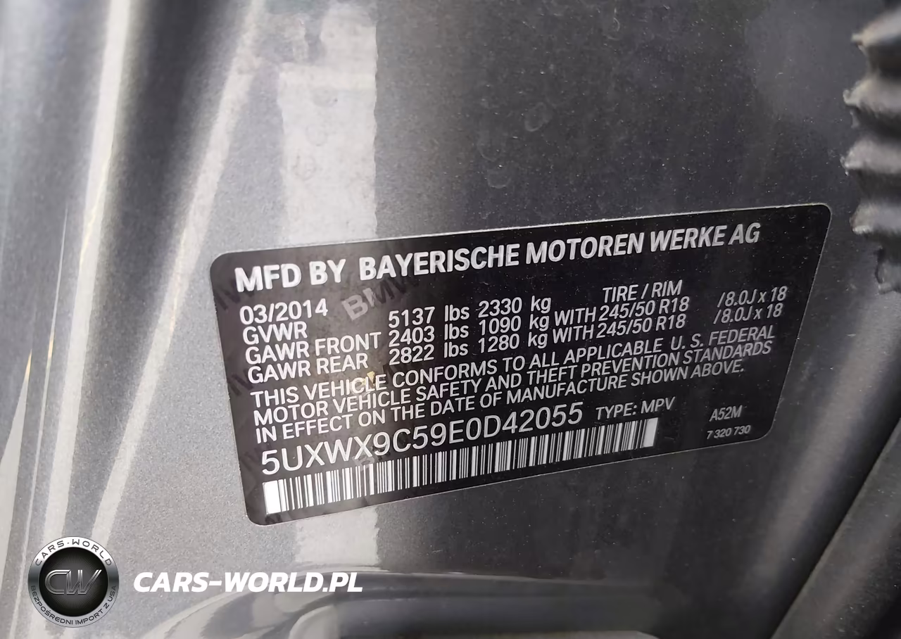 2014 BMW X3 xDrive28I VIN:5UXWX9C59E0D42055 - 9