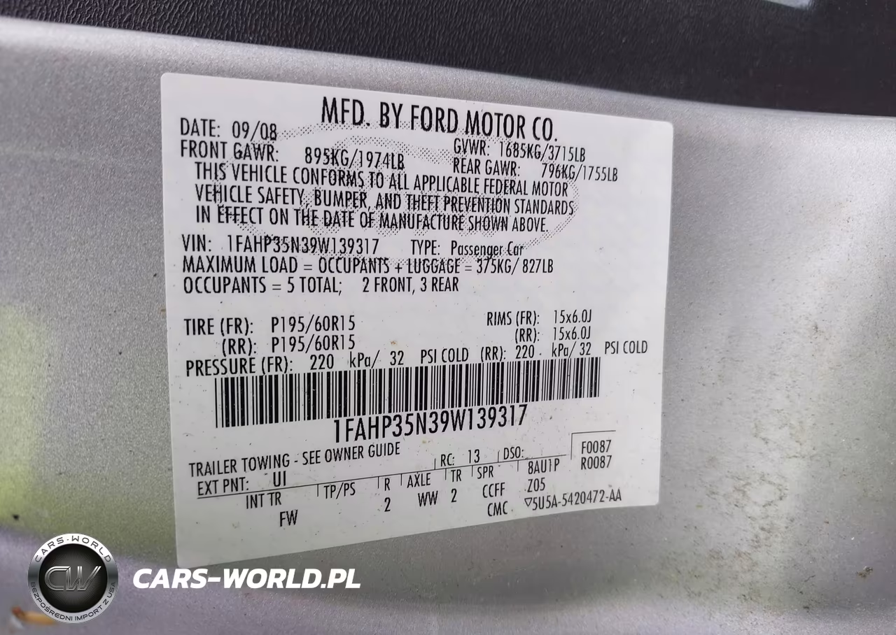 2009 Ford Focus Se VIN:1FAHP35N39W139317 - 9