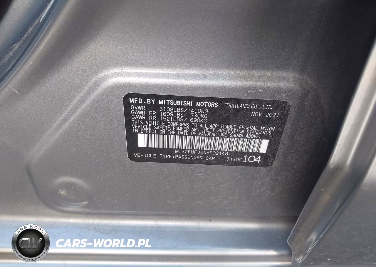 2022 Mitsubishi Mirage G4 Black Edition-Es-Le VIN:ML32FUFJ2NHF02148 - 9
