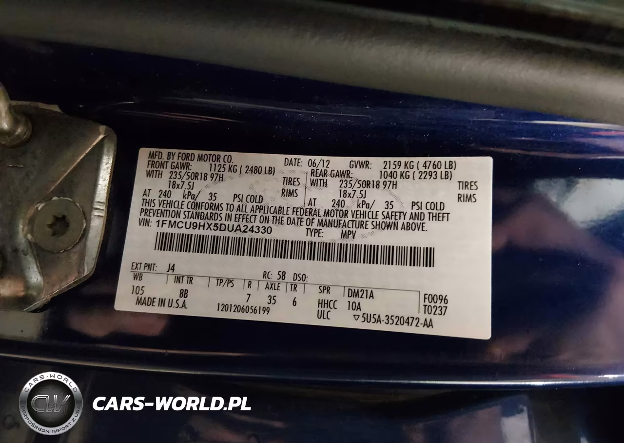 2013 Ford Escape Sel VIN:1FMCU9HX5DUA24330 - 9