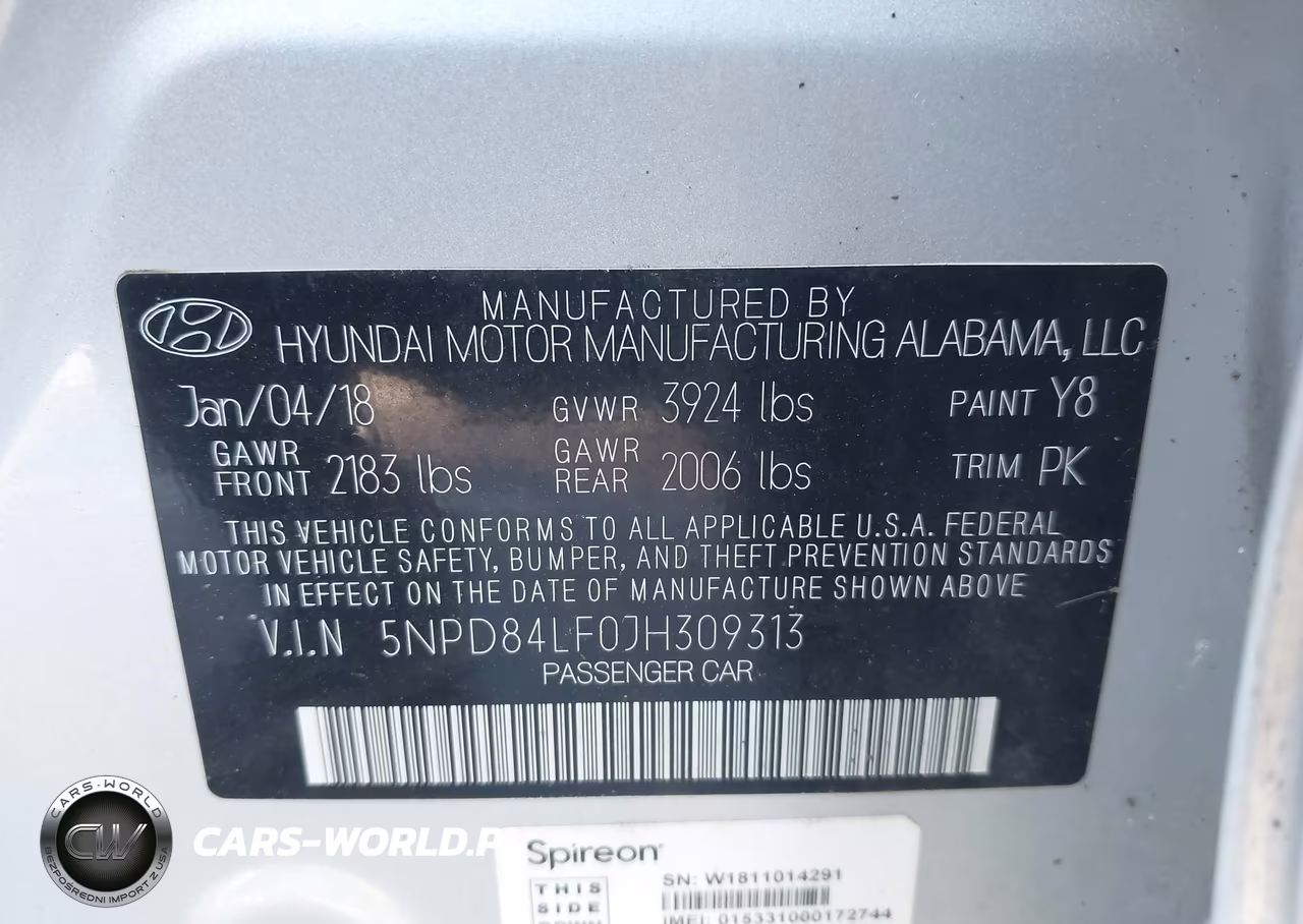 2018 Hyundai Elantra Sel VIN:5NPD84LF0JH309313 - 9