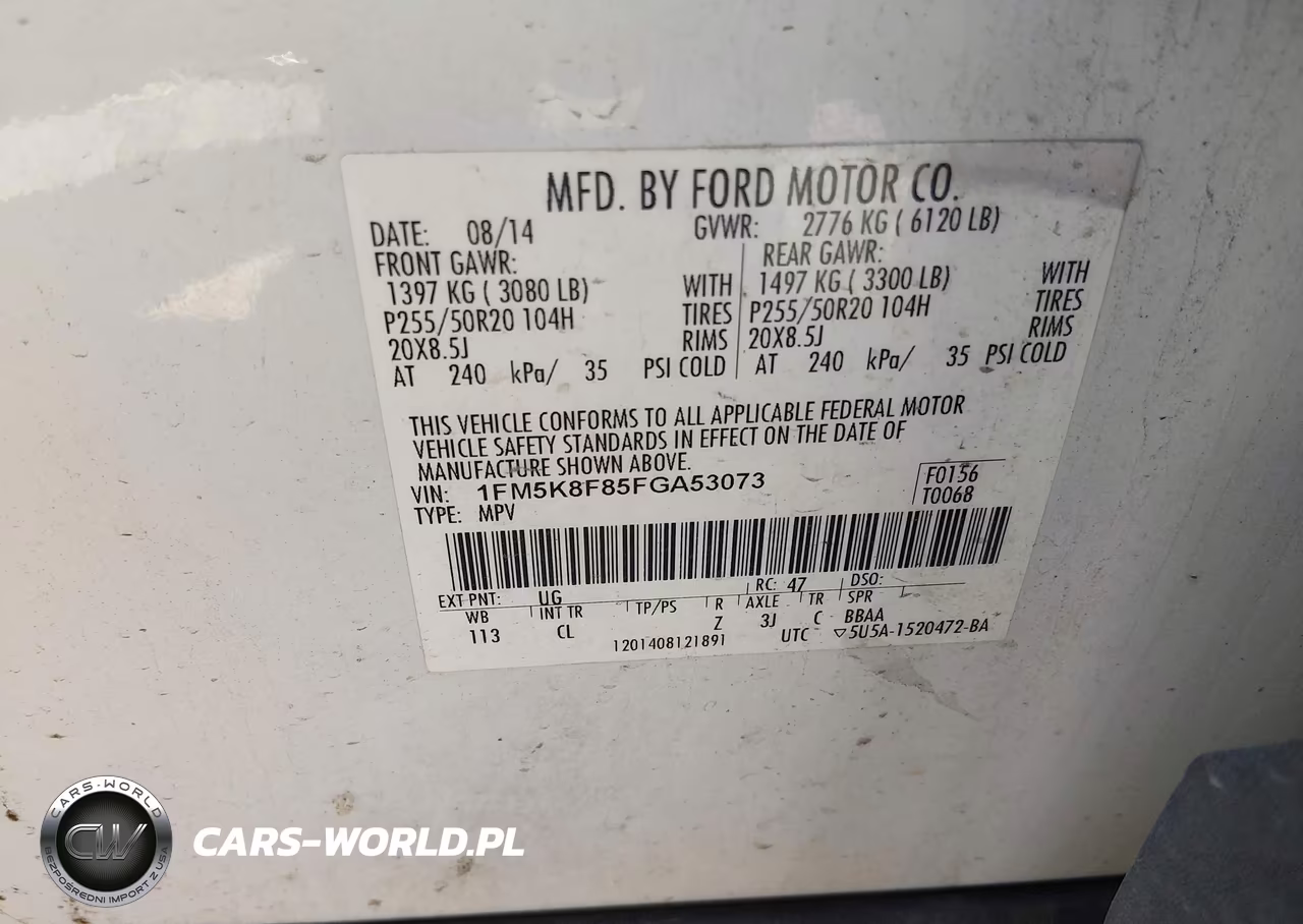 2015 Ford Explorer Limited VIN:1FM5K8F85FGA53073 - 9