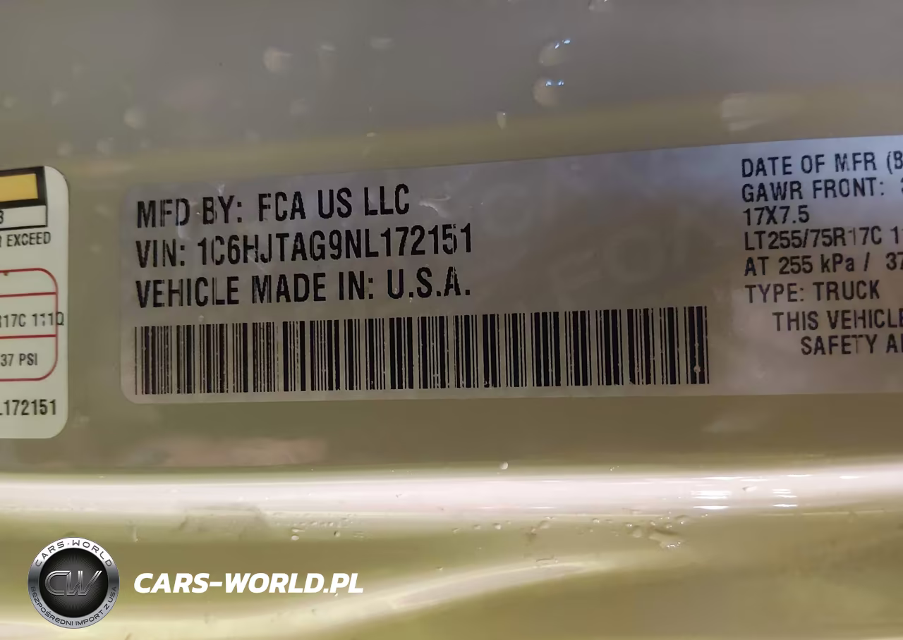 2022 Jeep Gladiator Willys 4X4 VIN:1C6HJTAG9NL172151 - 9