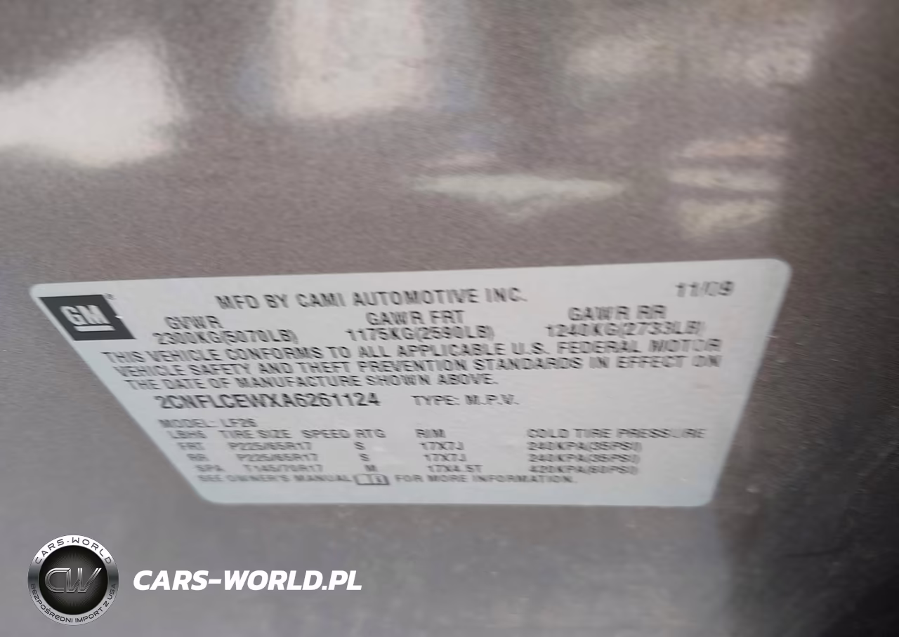 2010 Chevrolet Equinox Ls VIN:2CNFLCEWXA6261124 - 9
