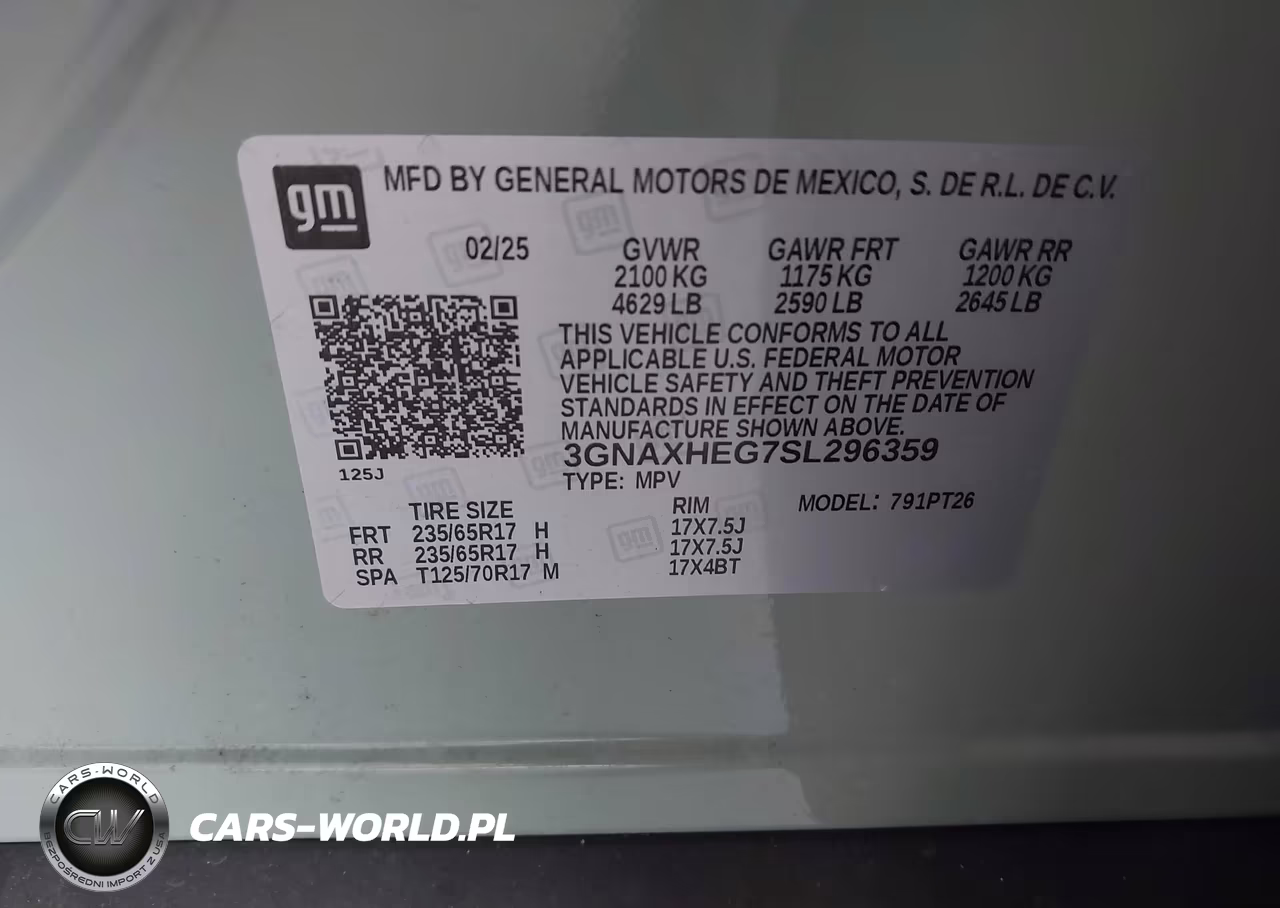 2025 Chevrolet Equinox Fwd Lt VIN:3GNAXHEG7SL296359 - 9