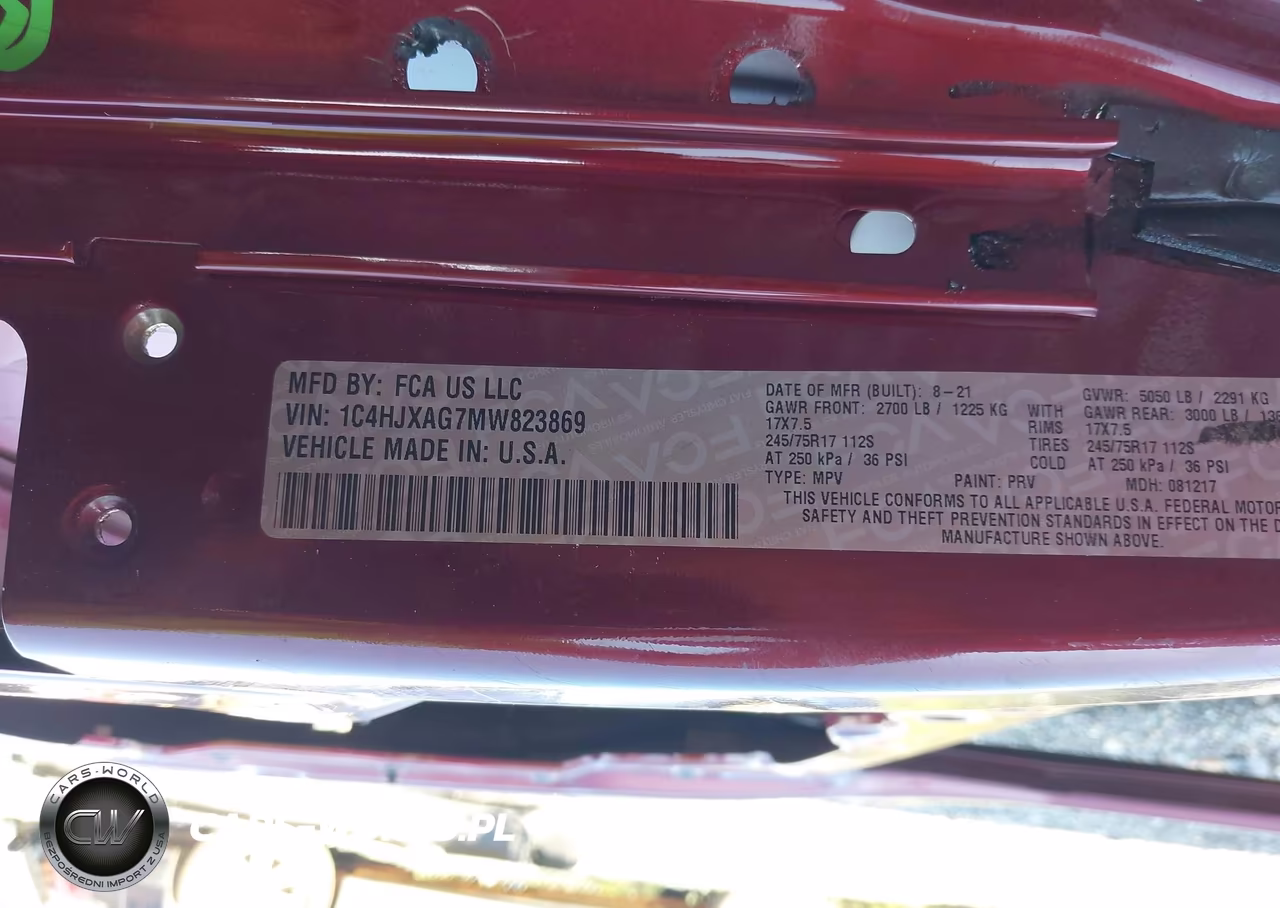 2021 Jeep Wrangler Sport S 4X4 VIN:1C4HJXAG7MW823869 - 9