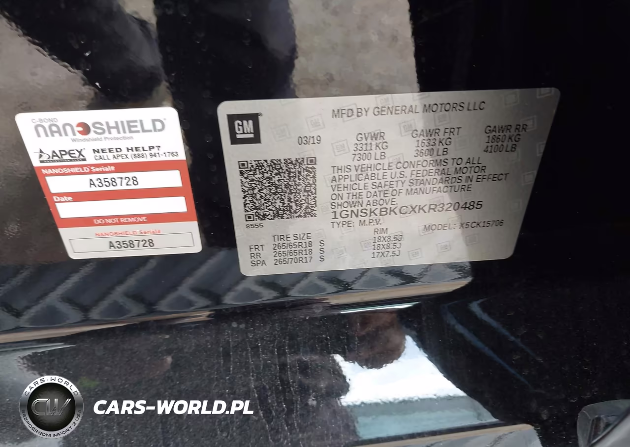 2019 Chevrolet Tahoe Lt VIN:1GNSKBKCXKR320485 - 9