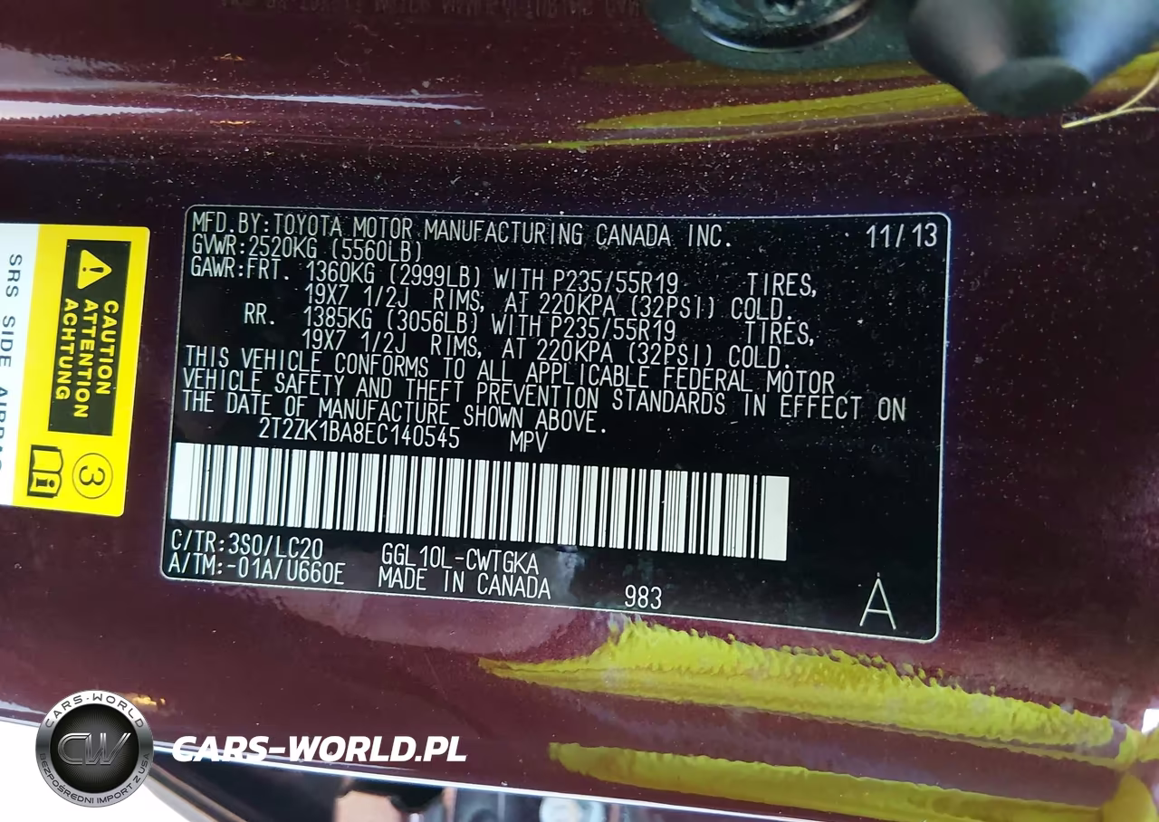 2014 Lexus Rx 350 VIN:2T2ZK1BA8EC140545 - 9