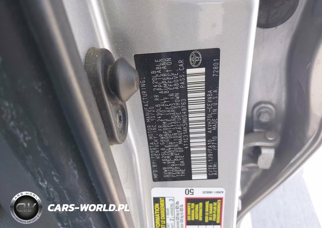 2021 Toyota Camry Le Hybrid VIN:4T1C31AK5MU549763 - 9