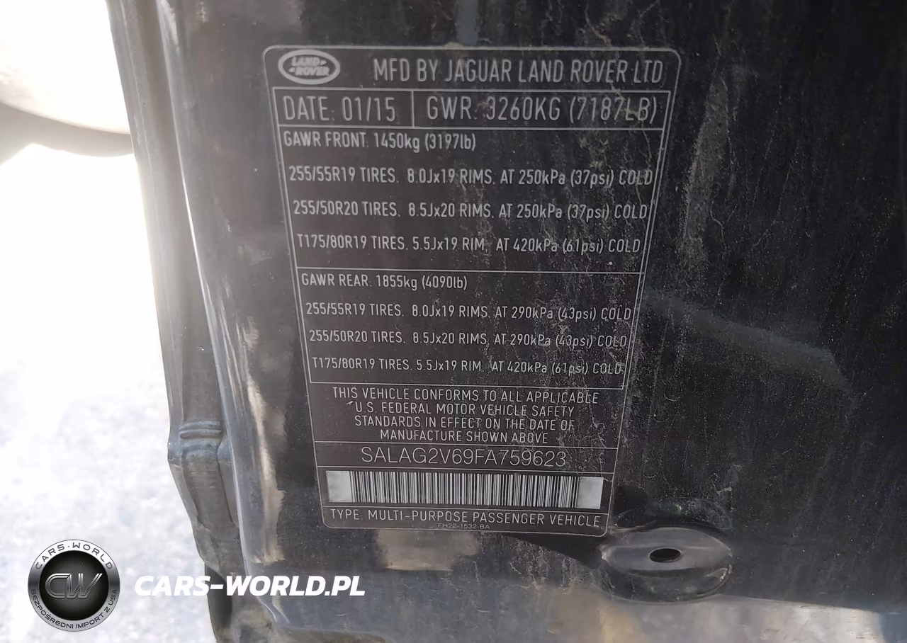 2015 Land Rover Lr4 VIN:SALAG2V69FA759623 - 9