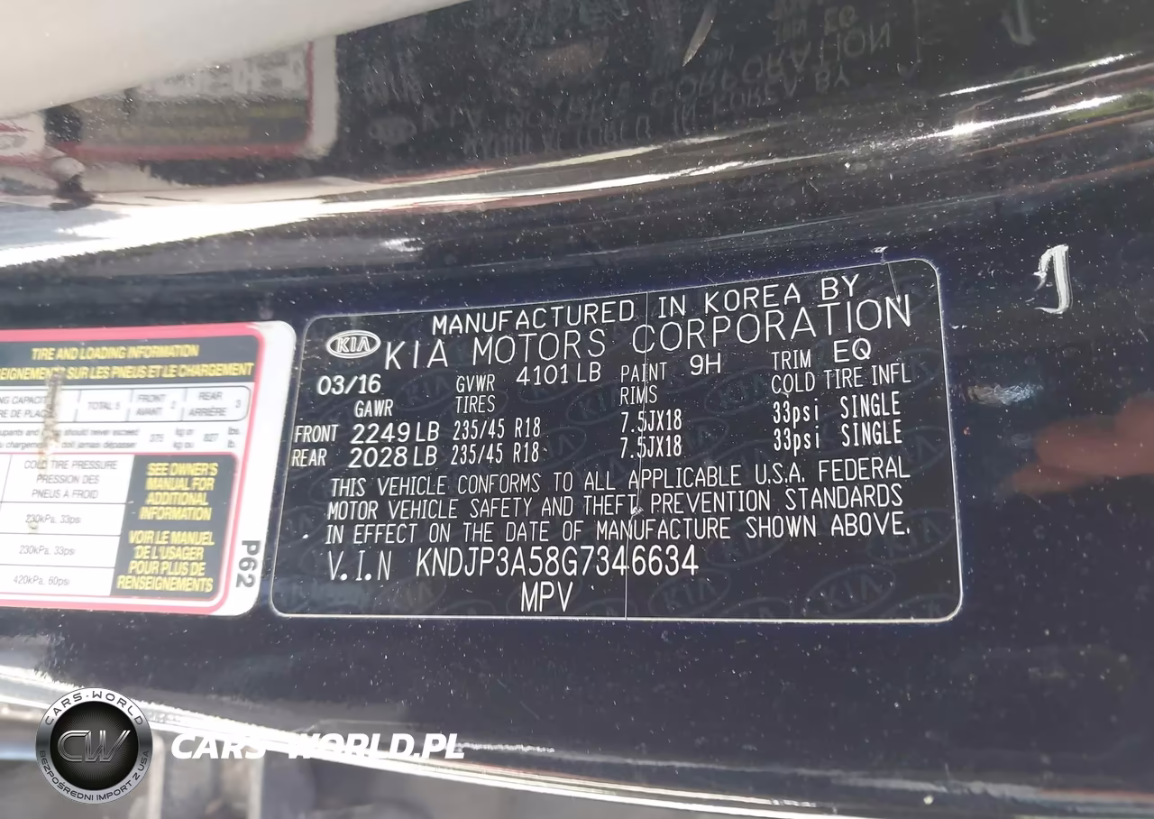 2016 Kia Soul + VIN:KNDJP3A58G7346634 - 9