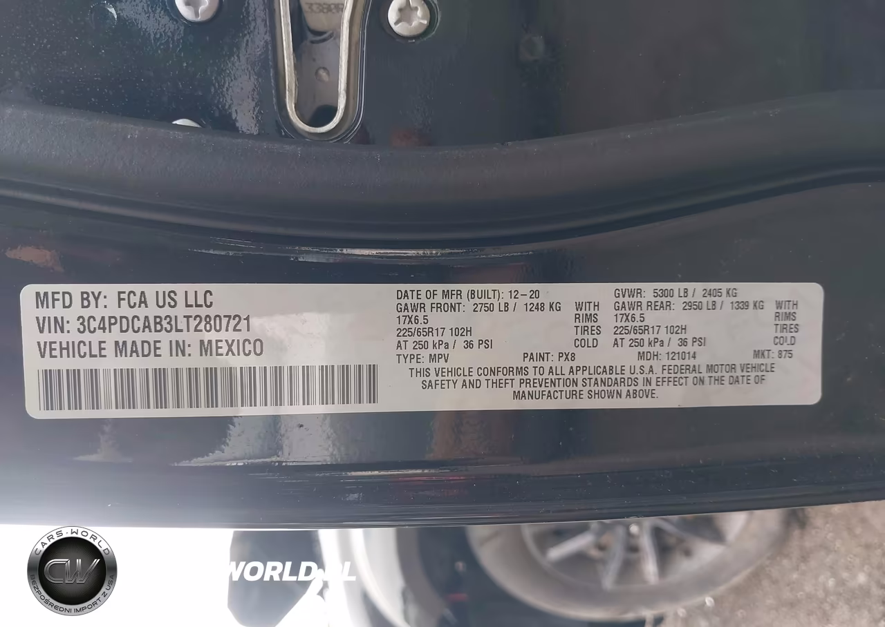 2020 Dodge Journey Se Value VIN:3C4PDCAB3LT280721 - 9