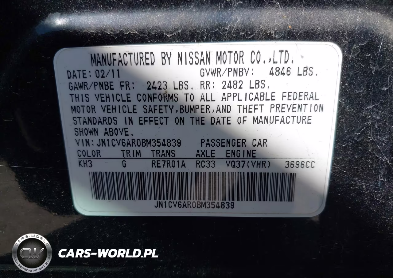 2011 Infiniti G37X VIN:JN1CV6AR0BM354839 - 9