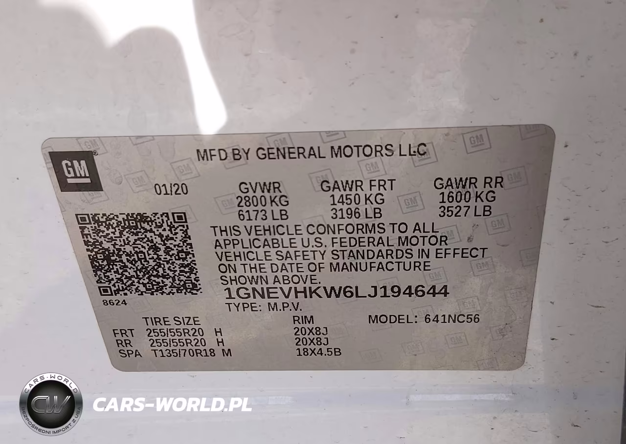 2020 Chevrolet Traverse Awd Lt Leather VIN:1GNEVHKW6LJ194644 - 9