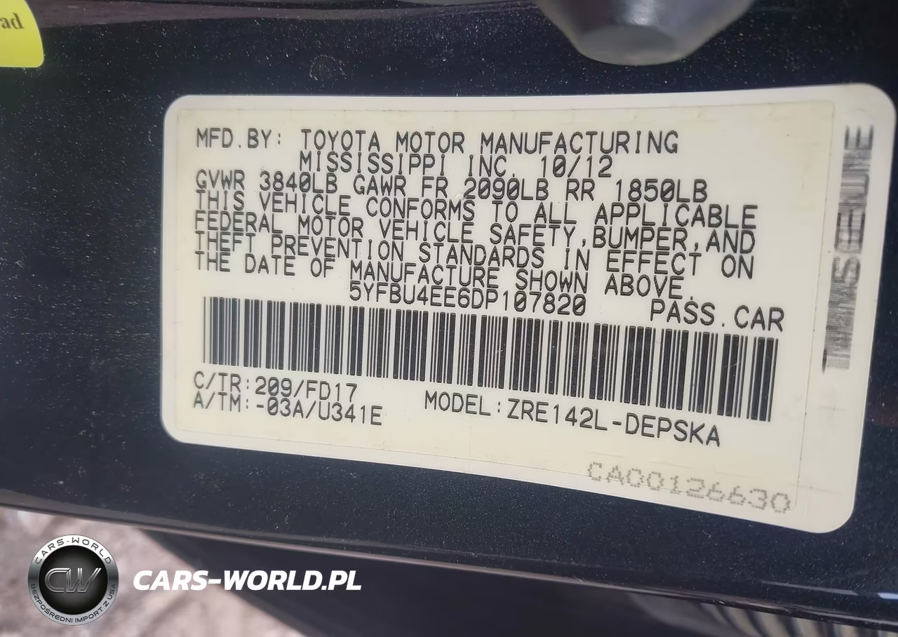 2013 Toyota Corolla S VIN:5YFBU4EE6DP107820 - 9