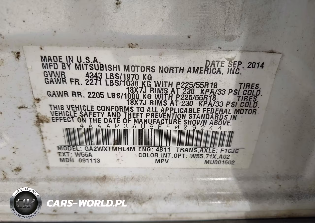 2015 Mitsubishi Outlander Sport Es VIN:4A4AP3AU6FE009244 - 9