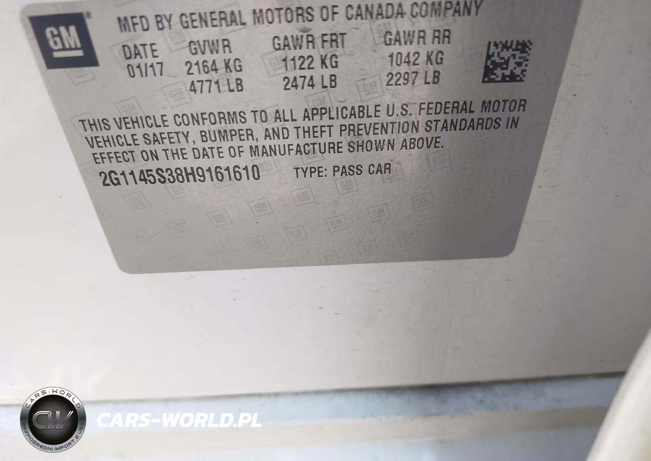 2017 Chevrolet Impala 2Lz VIN:2G1145S38H9161610 - 9