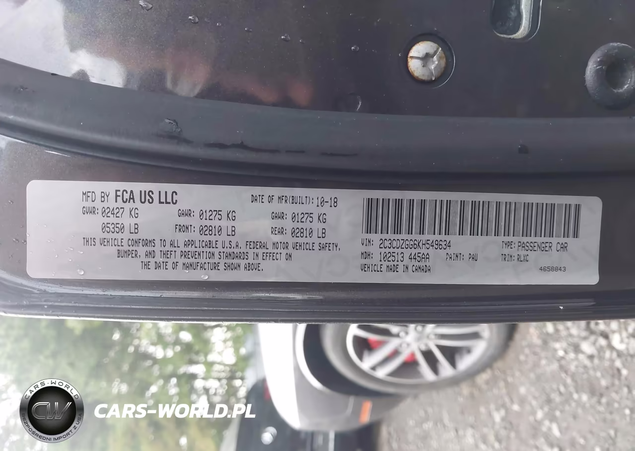 2019 Dodge Challenger Sxt Awd VIN:2C3CDZGG6KH549634 - 9