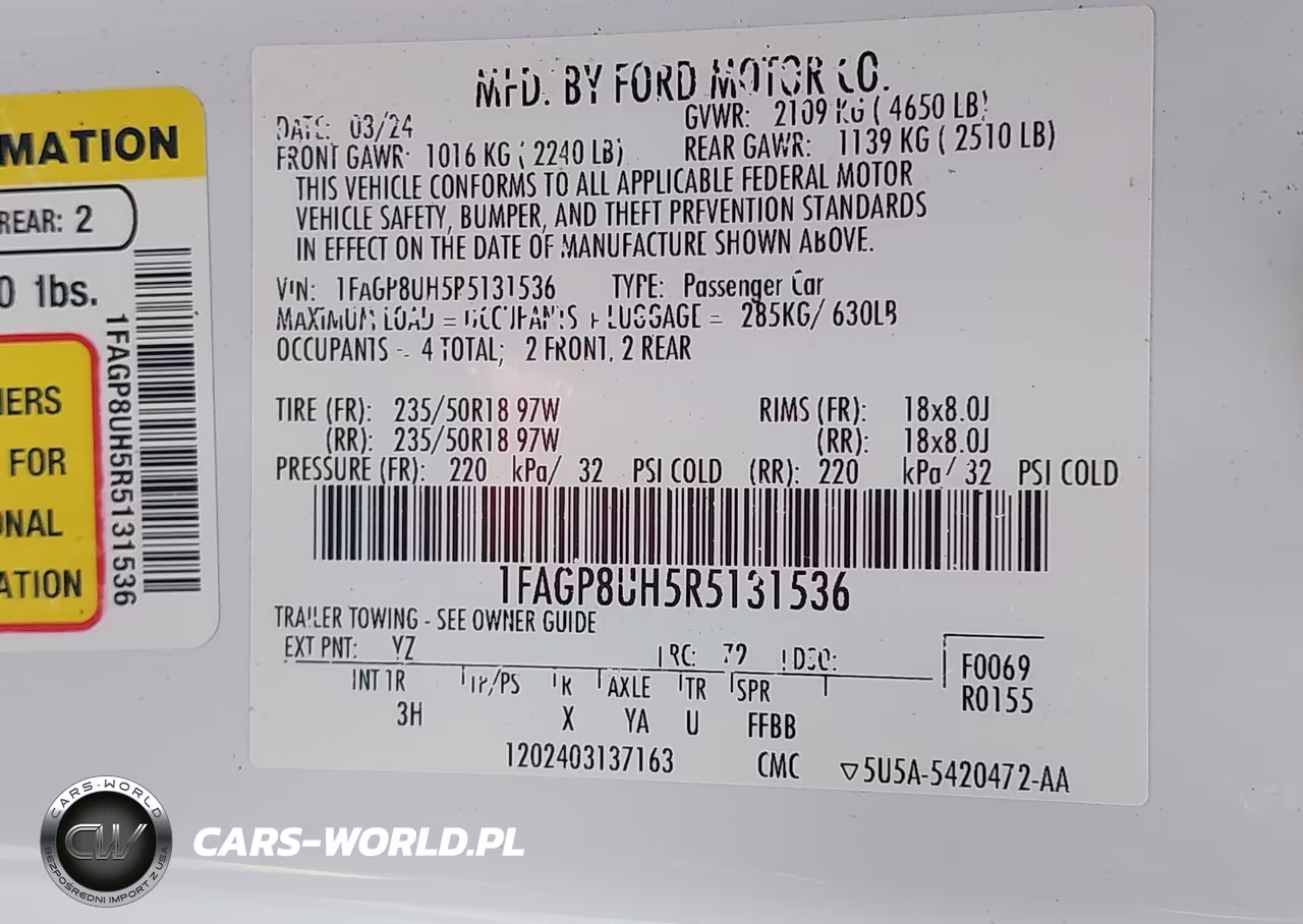 2024 Ford Mustang Ecoboost Premium VIN:1FAGP8UH5R5131536 - 9