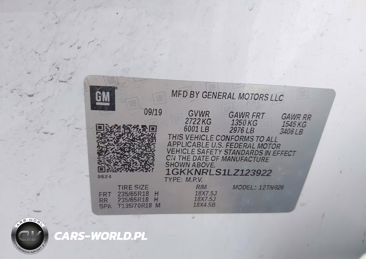 2020 GMC Acadia Fwd Sle VIN:1GKKNRLS1LZ123922 - 9