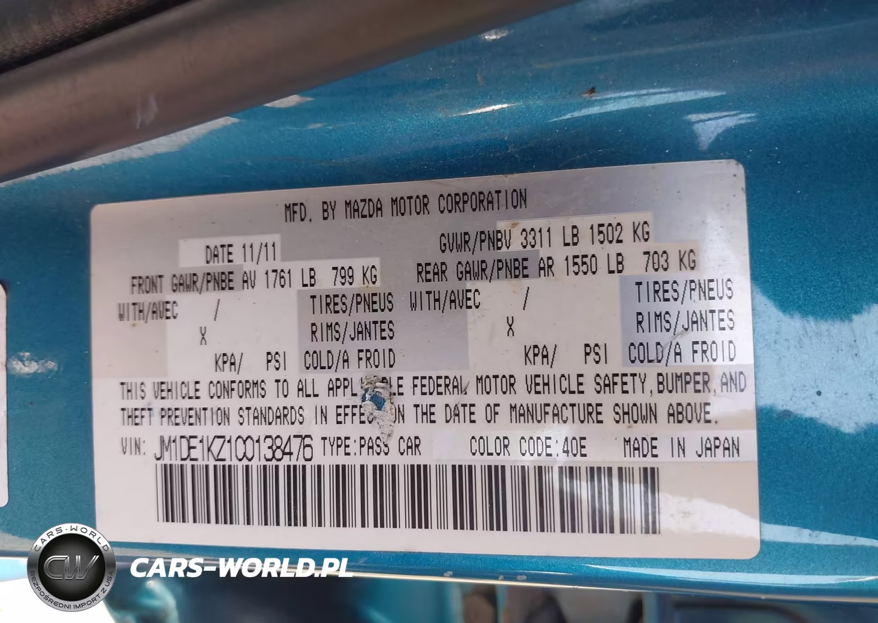 2012 Mazda Mazda2 Sport VIN:JM1DE1KZ1C0138476 - 9