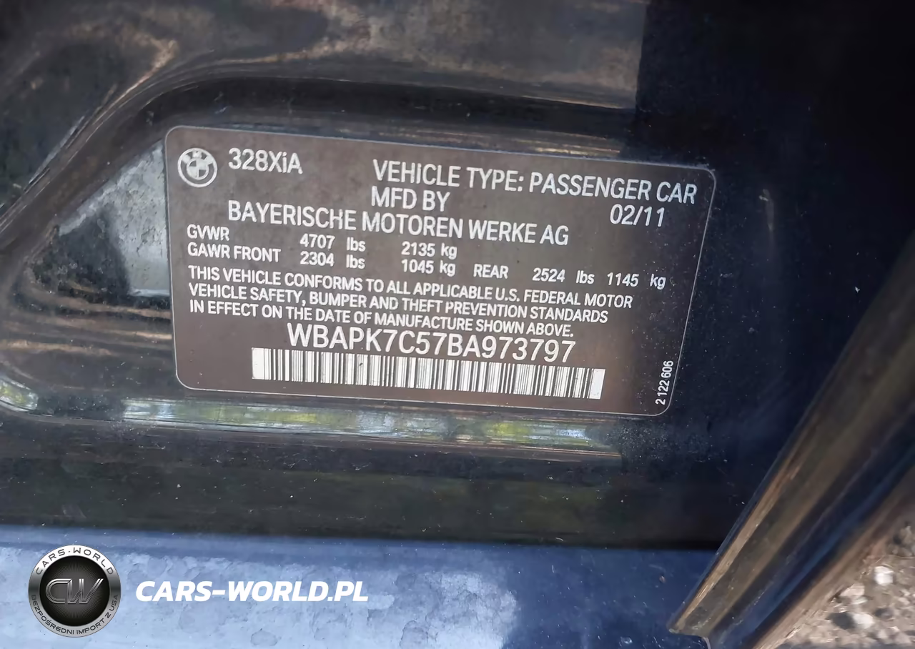 2011 BMW 328I xDrive VIN:WBAPK7C57BA973797 - 9