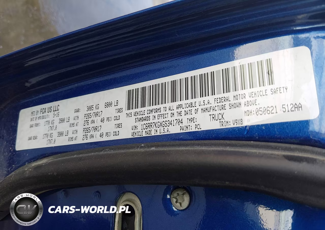 2016 Ram 1500 Tradesman VIN:1C6RR7KGXGS341704 - 9