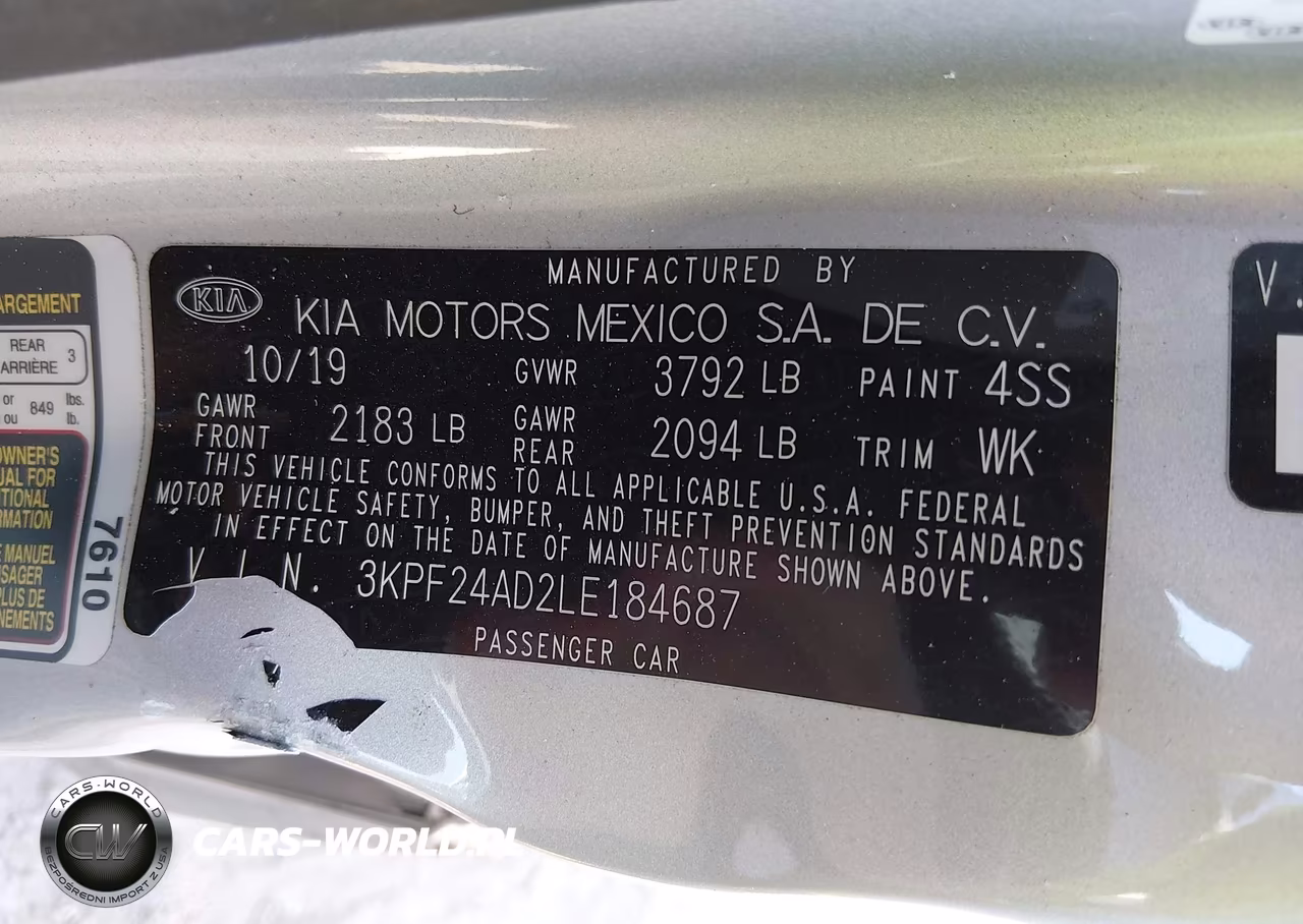 2020 Kia Forte Lxs VIN:3KPF24AD2LE184687 - 9