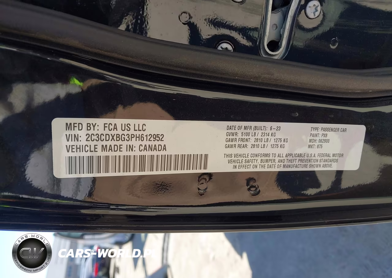 2023 Dodge Charger Sxt VIN:2C3CDXBG3PH612952 - 9