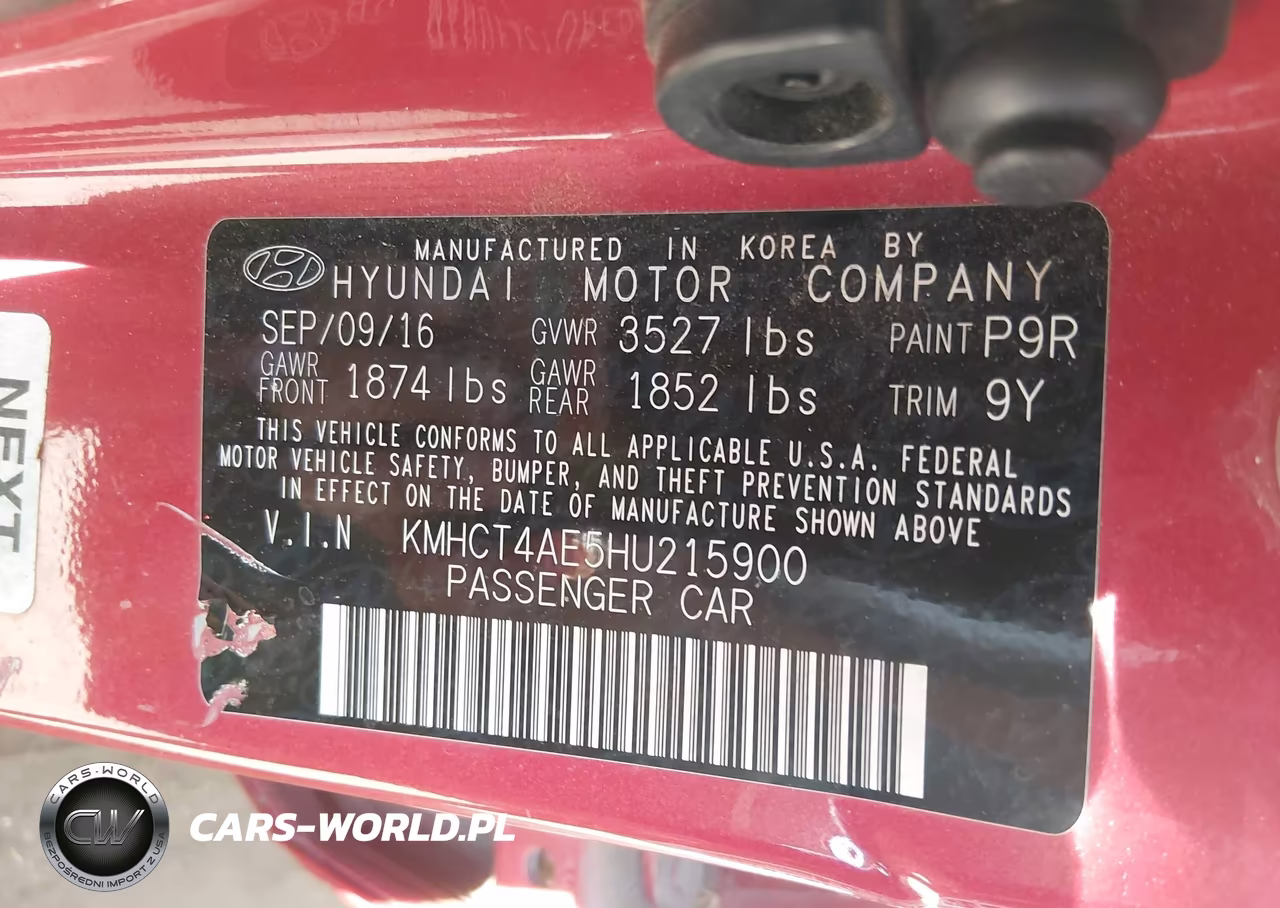 2017 Hyundai Accent Se VIN:KMHCT4AE5HU215900 - 9
