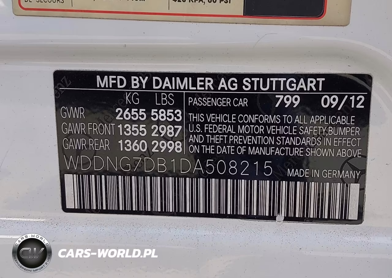 2013 Mercedes-Benz S 550 VIN:WDDNG7DB1DA508215 - 9