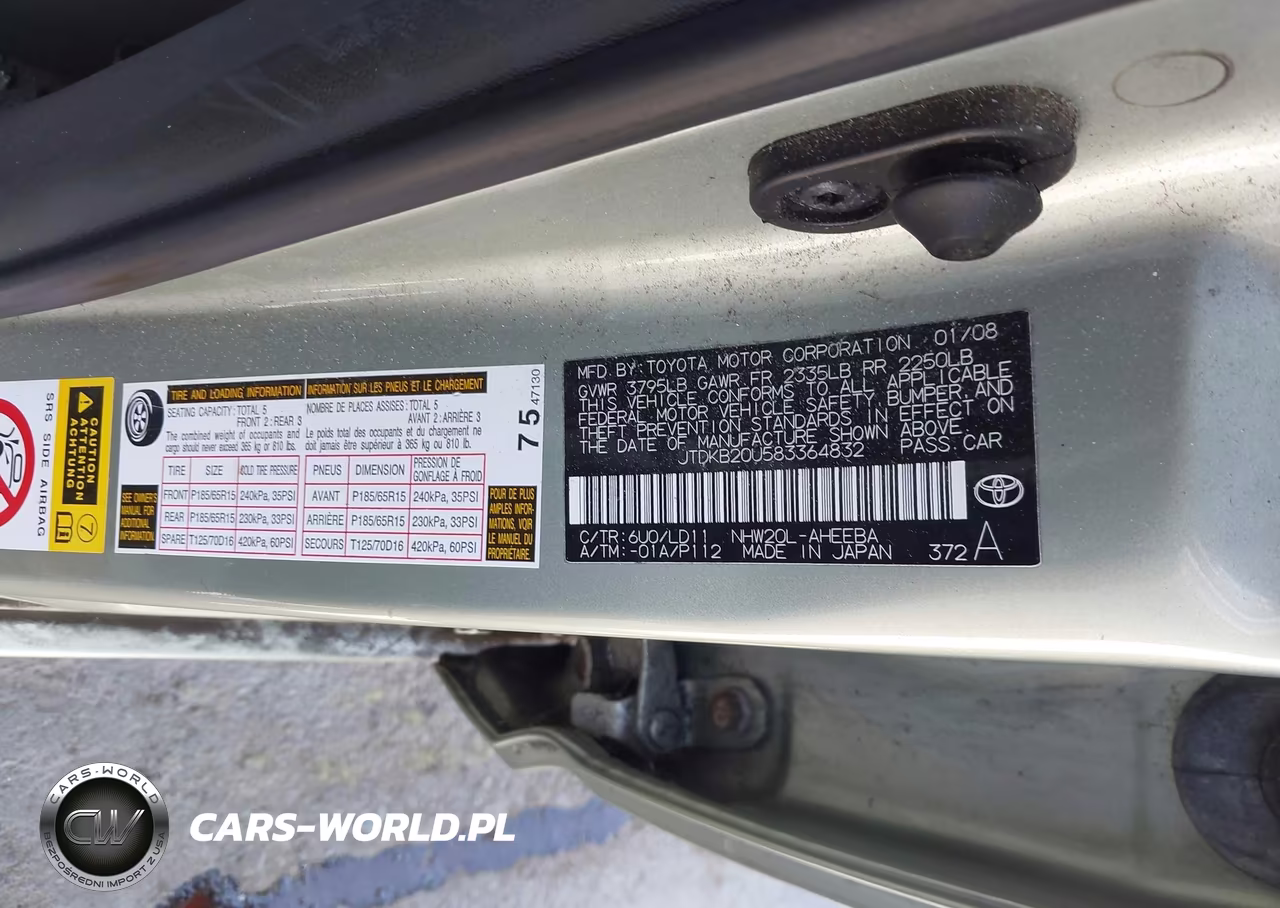 2008 Toyota Prius VIN:JTDKB20U583364832 - 9